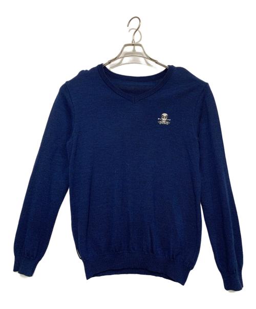 BOUNTY HUNTER（バウンティハンター）BOUNTY HUNTER (バウンティハンター) 薄手ニット ブルー サイズ:Lの古着・服飾アイテム