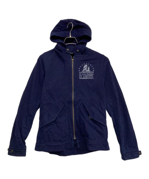 Hysteric Glamour（ヒステリックグラマー）Hysteric Glamour (ヒステリックグラマー) ジップパーカー ネイビー サイズ:Sの古着・服飾アイテム