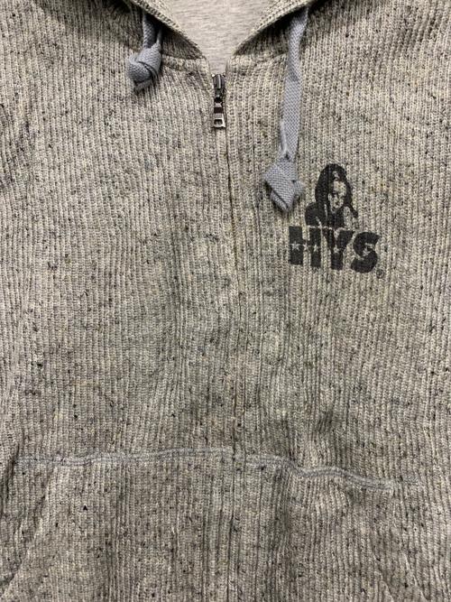 Hysteric Glamour（ヒステリックグラマー）Hysteric Glamour (ヒステリックグラマー) ジップパーカー ライトグレー サイズ:Sの古着・服飾アイテム