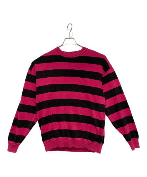 Hysteric Glamour（ヒステリックグラマー）Hysteric Glamour (ヒステリックグラマー) 薄手ニット ショッキングピンク×ブラック サイズ:FREEの古着・服飾アイテム