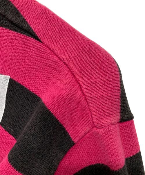 Hysteric Glamour（ヒステリックグラマー）Hysteric Glamour (ヒステリックグラマー) 薄手ニット ショッキングピンク×ブラック サイズ:FREEの古着・服飾アイテム