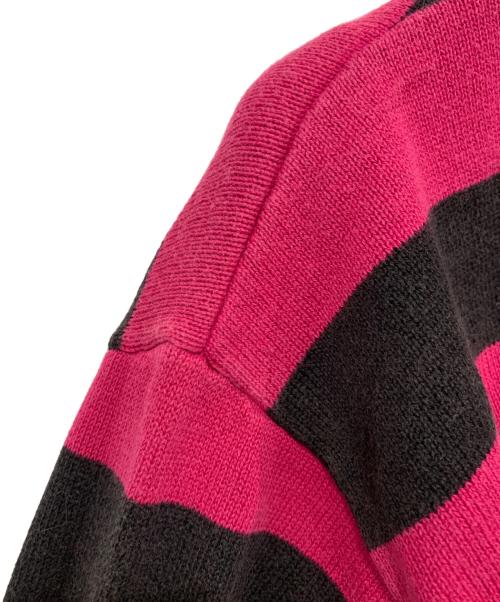 Hysteric Glamour（ヒステリックグラマー）Hysteric Glamour (ヒステリックグラマー) 薄手ニット ショッキングピンク×ブラック サイズ:FREEの古着・服飾アイテム