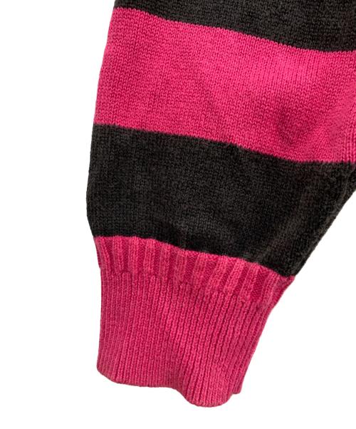 Hysteric Glamour（ヒステリックグラマー）Hysteric Glamour (ヒステリックグラマー) 薄手ニット ショッキングピンク×ブラック サイズ:FREEの古着・服飾アイテム