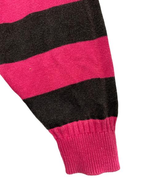 Hysteric Glamour（ヒステリックグラマー）Hysteric Glamour (ヒステリックグラマー) 薄手ニット ショッキングピンク×ブラック サイズ:FREEの古着・服飾アイテム