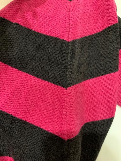 Hysteric Glamour（ヒステリックグラマー）Hysteric Glamour (ヒステリックグラマー) 薄手ニット ショッキングピンク×ブラック サイズ:FREEの古着・服飾アイテム