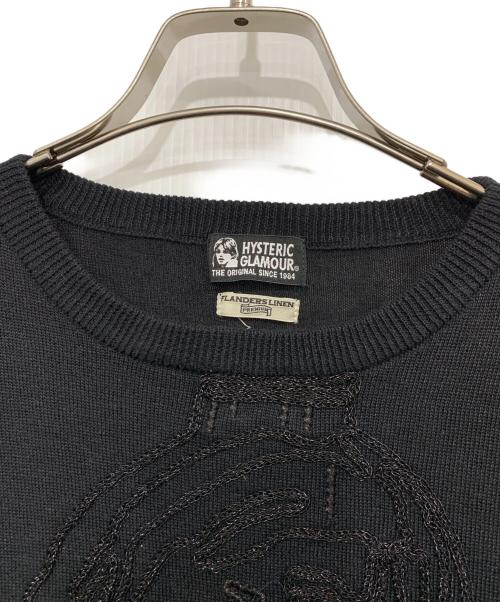 Hysteric Glamour（ヒステリックグラマー）Hysteric Glamour (ヒステリックグラマー) 半袖カットソー ブラック サイズ:FREEの古着・服飾アイテム