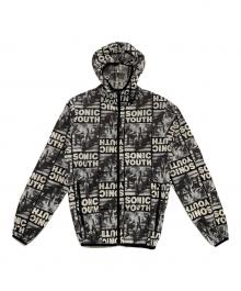 Hysteric Glamour（ヒステリックグラマー）の古着「ナイロンパーカー」｜ブラック×ホワイト