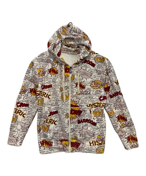 Hysteric Glamour（ヒステリックグラマー）Hysteric Glamour (ヒステリックグラマー) ジップパーカー ホワイト サイズ:FREEの古着・服飾アイテム