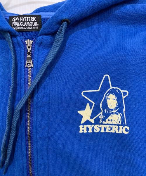 Hysteric Glamour（ヒステリックグラマー）Hysteric Glamour (ヒステリックグラマー) ジップパーカー ブルー サイズ:FREEの古着・服飾アイテム