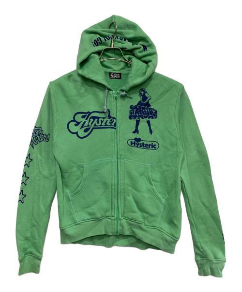 Hysteric Glamour（ヒステリックグラマー）Hysteric Glamour (ヒステリックグラマー) ジップパーカー グリーン サイズ:FREEの古着・服飾アイテム