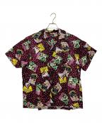 Hysteric Glamourヒステリックグラマー）の古着「半袖シャツ」｜ピンク×ブラック