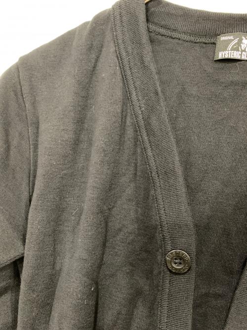 Hysteric Glamour（ヒステリックグラマー）Hysteric Glamour (ヒステリックグラマー) 薄手カーディガン ブラック サイズ:Sの古着・服飾アイテム
