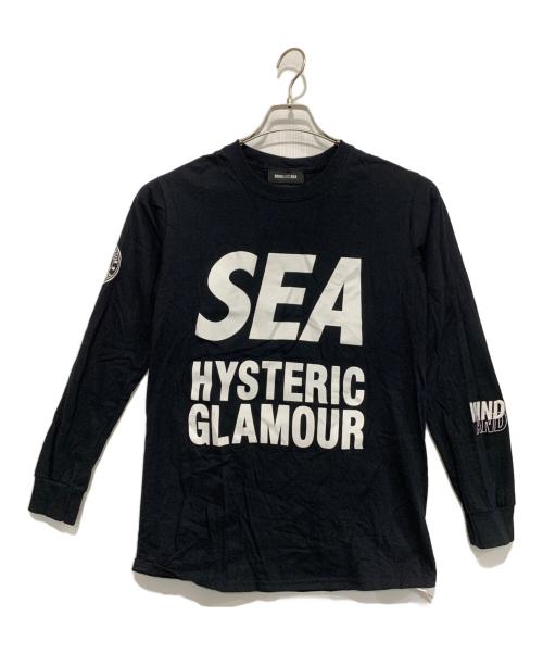 WIND AND SEA（ウィンダンシー）WIND AND SEA (ウィンダンシー) Hysteric Glamour (ヒステリックグラマー) 長袖カットソー ブラック サイズ:Sの古着・服飾アイテム