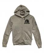 Hysteric Glamourヒステリックグラマー）の古着「ジップパーカー」｜ライトグレー