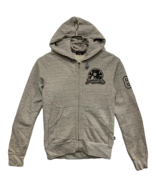 Hysteric Glamour（ヒステリックグラマー）Hysteric Glamour (ヒステリックグラマー) ジップパーカー ライトグレー サイズ:Sの古着・服飾アイテム