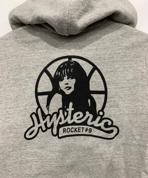 Hysteric Glamour（ヒステリックグラマー）Hysteric Glamour (ヒステリックグラマー) ジップパーカー ライトグレー サイズ:Sの古着・服飾アイテム