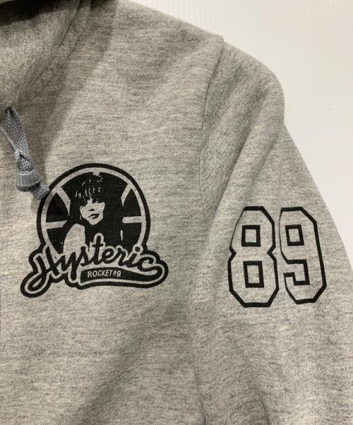 Hysteric Glamour（ヒステリックグラマー）Hysteric Glamour (ヒステリックグラマー) ジップパーカー ライトグレー サイズ:Sの古着・服飾アイテム