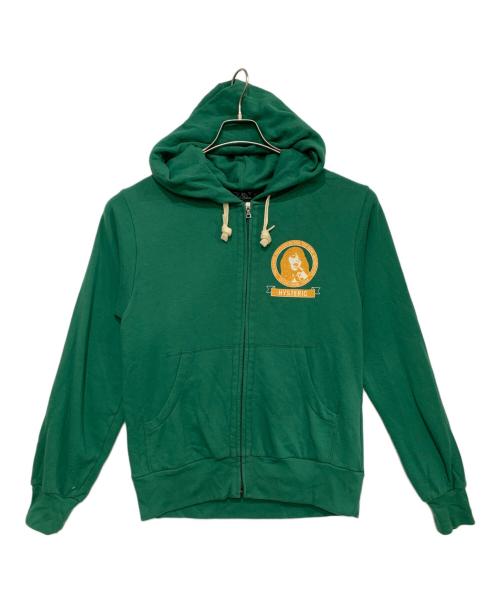 Hysteric Glamour（ヒステリックグラマー）Hysteric Glamour (ヒステリックグラマー) ジップパーカー グリーン サイズ:Sの古着・服飾アイテム