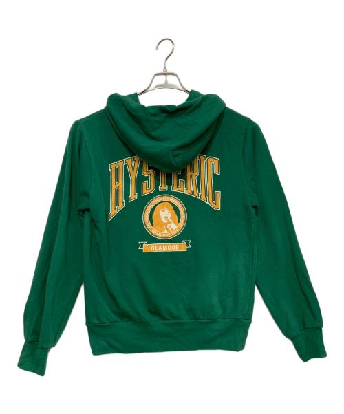 Hysteric Glamour（ヒステリックグラマー）Hysteric Glamour (ヒステリックグラマー) ジップパーカー グリーン サイズ:Sの古着・服飾アイテム