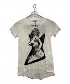 Hysteric Glamourヒステリックグラマー）の古着「半袖カットソー」｜アイボリー