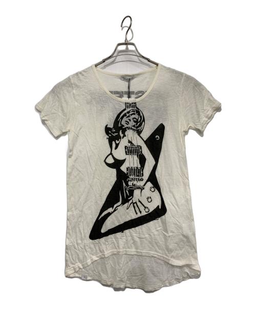 Hysteric Glamour（ヒステリックグラマー）Hysteric Glamour (ヒステリックグラマー) 半袖カットソー アイボリー サイズ:FREE 未使用品の古着・服飾アイテム