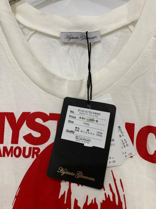 Hysteric Glamour（ヒステリックグラマー）Hysteric Glamour (ヒステリックグラマー) 半袖カットソー ホワイト サイズ:FREE 未使用品の古着・服飾アイテム