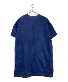 中川政七商店（ナカガワマサシチショウテン）の古着「半袖リネンワンピース」｜ネイビー