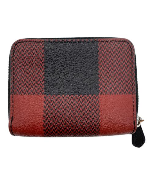 COACH（コーチ）COACH (コーチ) 3つ折り財布 ブラック×レッドの古着・服飾アイテム