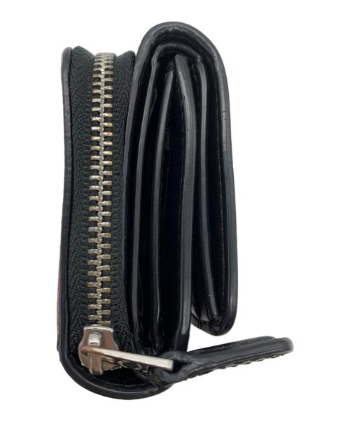 COACH（コーチ）COACH (コーチ) 3つ折り財布 ブラック×レッドの古着・服飾アイテム