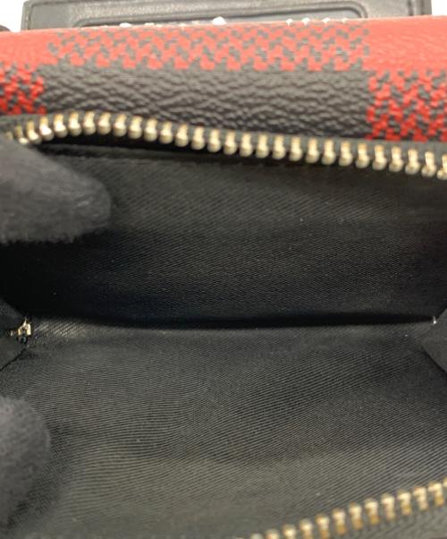 COACH（コーチ）COACH (コーチ) 3つ折り財布 ブラック×レッドの古着・服飾アイテム