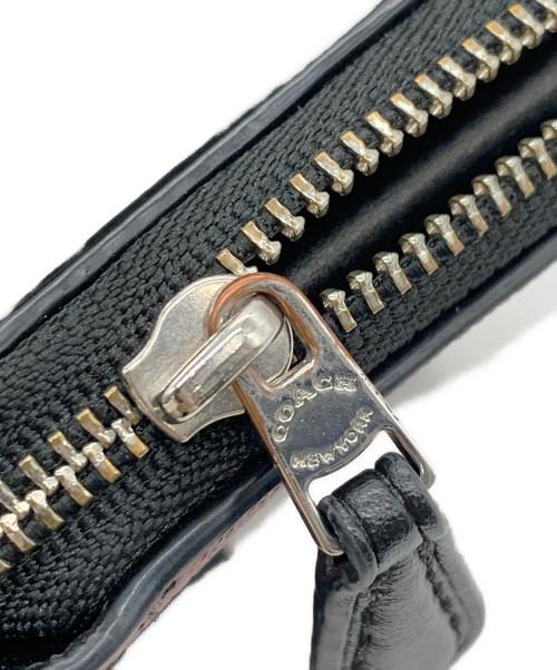 COACH（コーチ）COACH (コーチ) 3つ折り財布 ブラック×レッドの古着・服飾アイテム