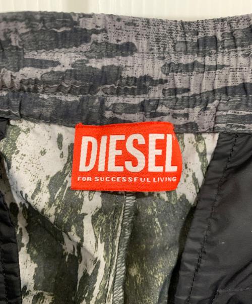 DIESEL（ディーゼル）DIESEL (ディーゼル) ナイロンパンツ ブラック×グレー サイズ:48の古着・服飾アイテム