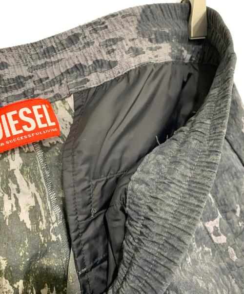 DIESEL（ディーゼル）DIESEL (ディーゼル) ナイロンパンツ ブラック×グレー サイズ:48の古着・服飾アイテム