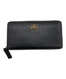 GUCCI（グッチ）の古着「ラウンドファスナー財布」｜ブラック