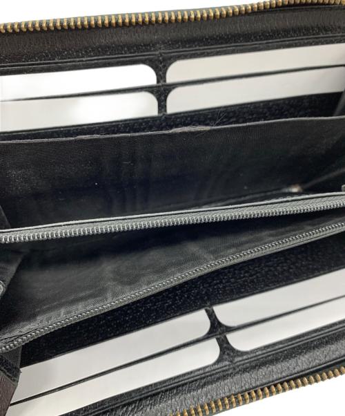 GUCCI（グッチ）GUCCI (グッチ) ラウンドファスナー財布 ブラックの古着・服飾アイテム