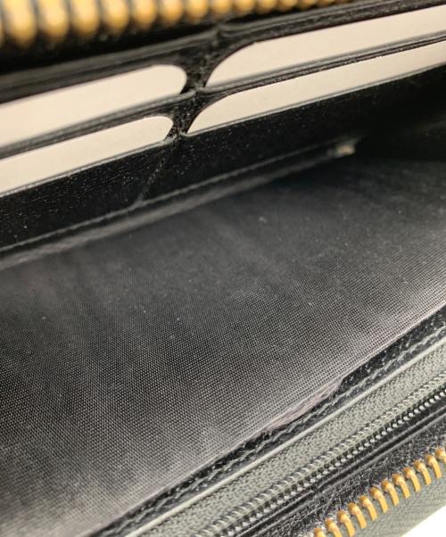 GUCCI（グッチ）GUCCI (グッチ) ラウンドファスナー財布 ブラックの古着・服飾アイテム