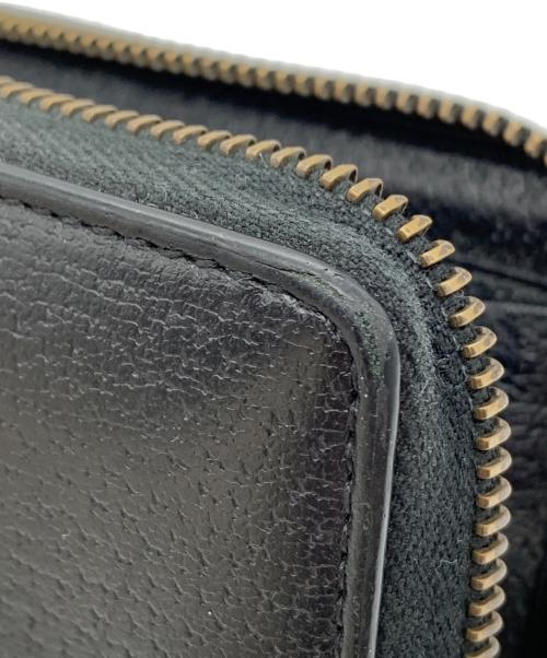 GUCCI（グッチ）GUCCI (グッチ) ラウンドファスナー財布 ブラックの古着・服飾アイテム