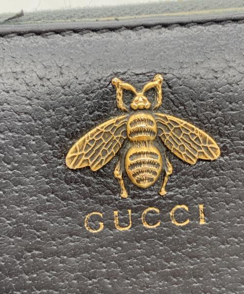GUCCI（グッチ）GUCCI (グッチ) ラウンドファスナー財布 ブラックの古着・服飾アイテム