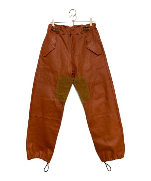 DIESEL（ディーゼル）DIESEL (ディーゼル) レザーパンツ ブラウン サイズ:Sの古着・服飾アイテム