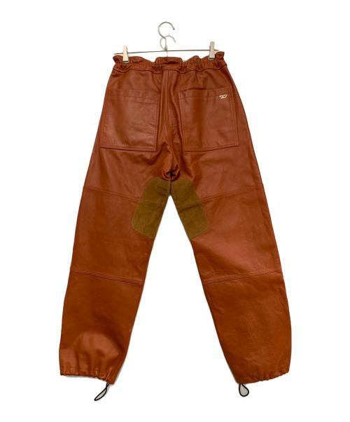 DIESEL（ディーゼル）DIESEL (ディーゼル) レザーパンツ ブラウン サイズ:Sの古着・服飾アイテム