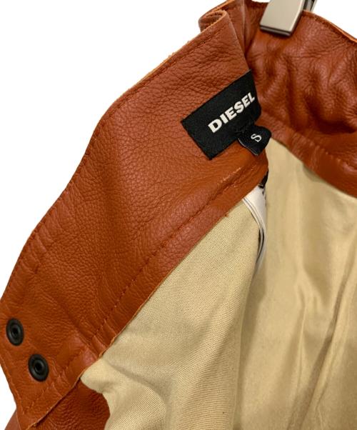 DIESEL（ディーゼル）DIESEL (ディーゼル) レザーパンツ ブラウン サイズ:Sの古着・服飾アイテム