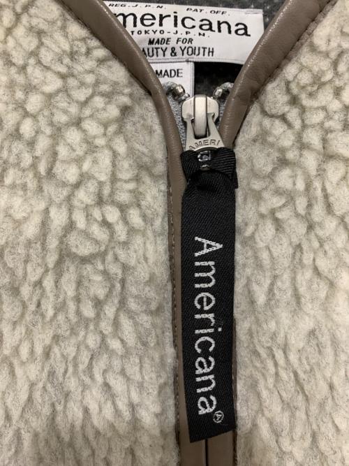 Americana（アメリカーナ）Americana (アメリカーナ) BEAUTY&YOUTH (ビューティーアンドユース) ボアジャケット グレー サイズ:-の古着・服飾アイテム