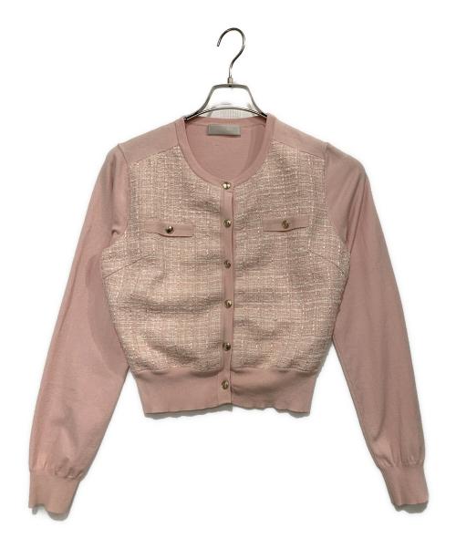 CELFORD（セルフォード）CELFORD (セルフォード) 薄手カーディガン ピンク サイズ:Mの古着・服飾アイテム