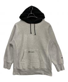Champion（チャンピオン）の古着「プルオーバーパーカー」｜グレー×ブラック