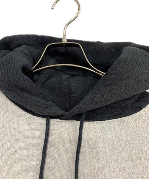 Champion（チャンピオン）Champion (チャンピオン) プルオーバーパーカー グレー×ブラック サイズ:Lの古着・服飾アイテム