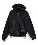 stussyステューシー）の古着「ジップパーカー」｜ブラック