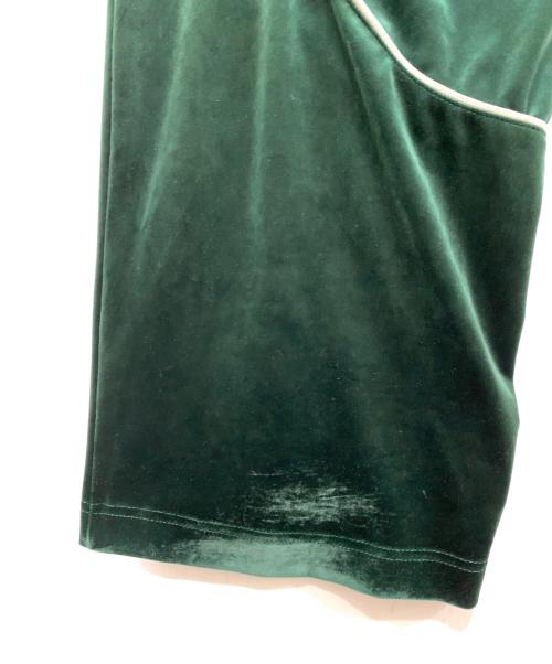 BREATH（ブレス）BREATH (ブレス) ベロアパンツ グリーン サイズ:Mの古着・服飾アイテム