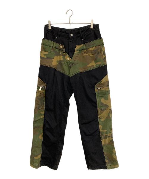 ANTIDOTEWORLDWIDE（アンチドートワールドワイド）antidoteworldwide (アンチドートワールドワイド) ペインターパンツ オリーブ×ブラック サイズ:Mの古着・服飾アイテム