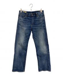 POLO RALPH LAUREN（ポロ・ラルフローレン）の古着「クラッシュ加工デニムパンツ」｜ブルー