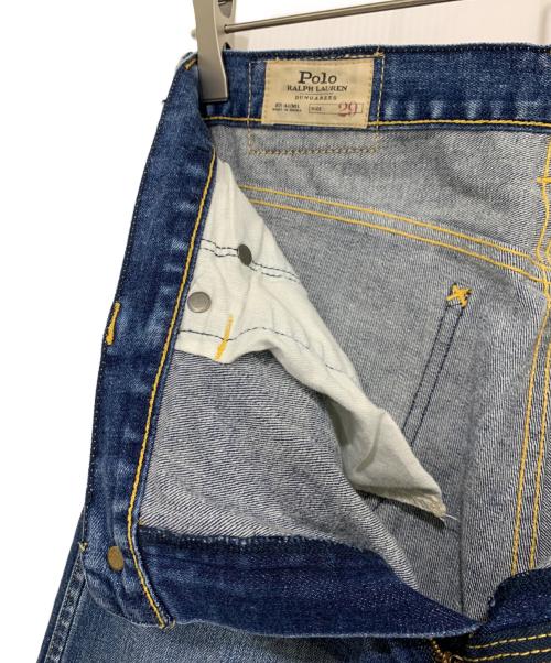POLO RALPH LAUREN（ポロ・ラルフローレン）POLO RALPH LAUREN (ポロ・ラルフローレン) クラッシュ加工デニムパンツ ブルー サイズ:29の古着・服飾アイテム